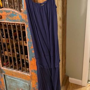 Long dark blue dress